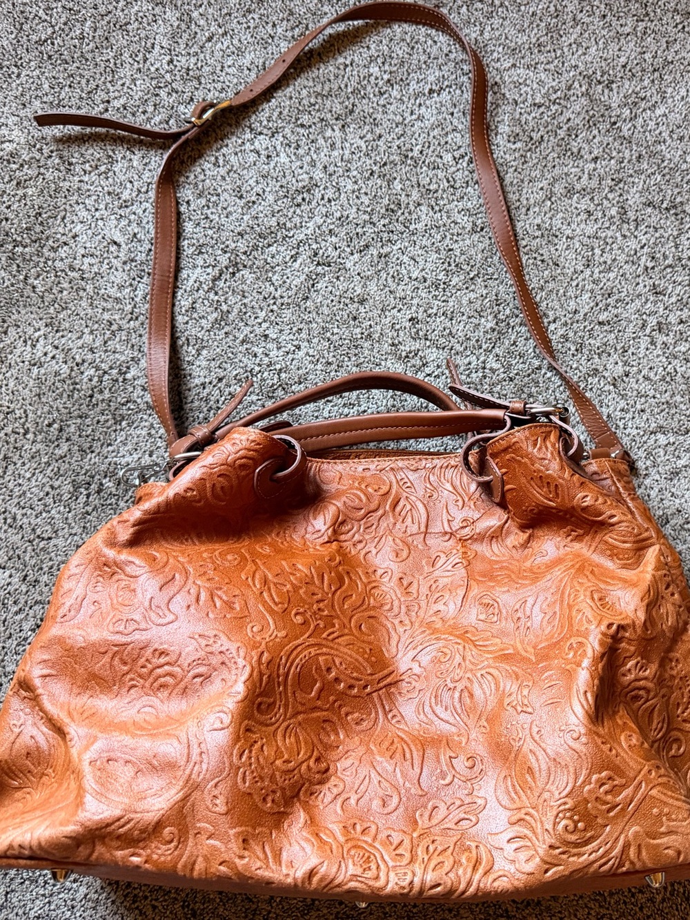 Isadora Leather Tote Bag - Tan